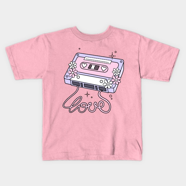 Music Lover's Cassette Kids T-Shirt by TeaTimeTees